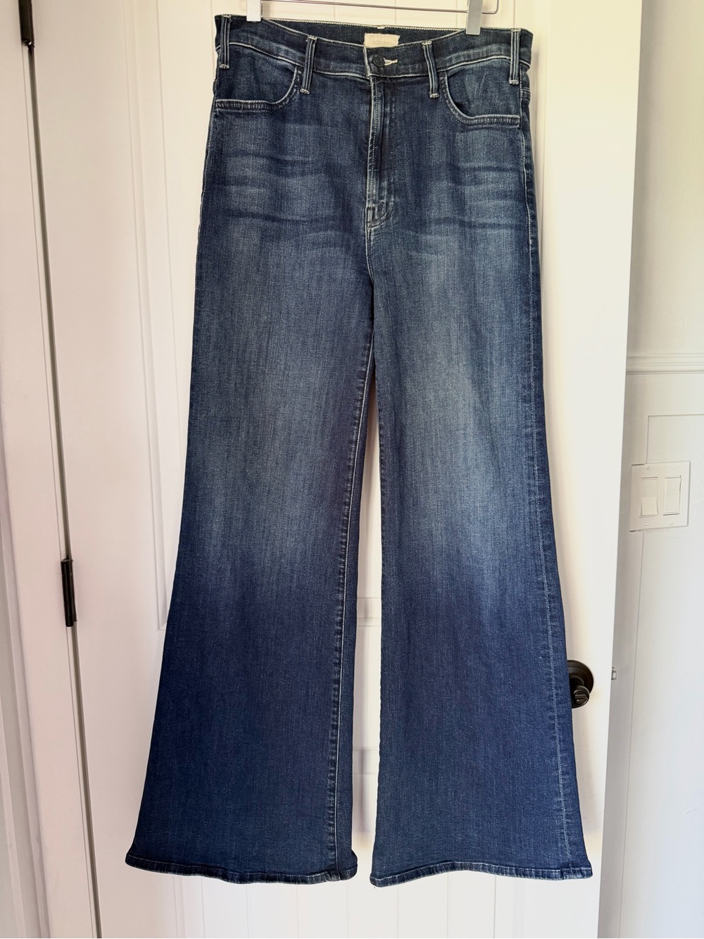 MOTHER Indigo High-Rise Wide Leg Jeans - Picture 8 of 13